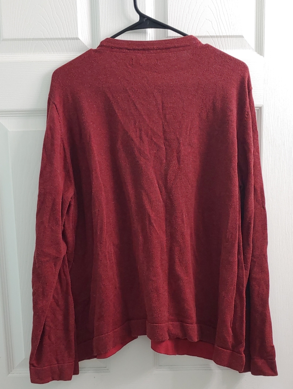 Gudrun Sjoden Cardigan Red Organic Cotton Sweater Women's Size XL - Picture 4 of 6